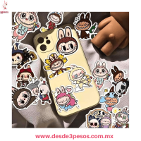 Libreta con 13 Planillas de Stickers LABUBU y 8 hojas diseñadas 15 X 11cm. Diseños Kawaii Coleccionables XQCC