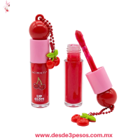 Llavero LipGlos Cherry FAVOR BEAUTY con Aroma LG3910 11 X 3.5 cm. Caja con 24 pza. precio por 1 pza. 