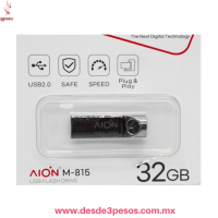 MEMORIA AION M-815, USB 2.0 de 32GB 4 X 1cm. 