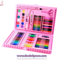 Maletin Artistico con 160 pza. PresentaciÃ³n Nino y Nina 34 x 27cm. 