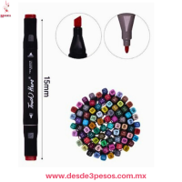 Maletin con  36 Plumones Doble Punta 15 cm de largo 