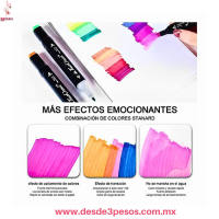 MaletÃƒÂ­n con 24 pzas de plumones doble punta en Colores15 cm.