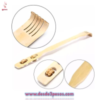 Manita Rascadora de Bambu con 2 Rodillos para Masaje 46 x 3.5 cm. 