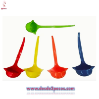 Mini Cucharon de plastico 20cm. De largo en colores