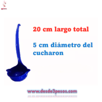 Mini Cucharon de plastico 20cm. De largo en colores