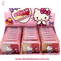 Mini Paleta Duo decorada de Kitty con Iluminador y Rubor FAVOR BEAUTY 7 X 7 cm No.6834