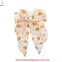 Moño Coquette con figuras de Capybara 28 X 14 cm. En colores 5H-102