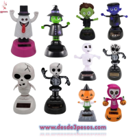 Muñeco solar de dia de muertos para tablero de carro 11x6cm en varios modelos