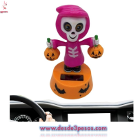 Muñeco solar de dia de muertos para tablero de carro 11x6cm en varios modelos