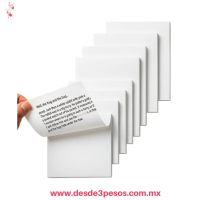 Notas adhesivas transparentes, 75 x 75 mm, 50 piezas AA-1093-7