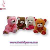 Oso de Peluche 4 Colores 30 x 17cm. Presentacion como foto