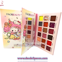 Paleta de Sombras FAVOR BEAUTY PERSONAJES 18 Tonos Matte y glitter 4 presentaciones 21 x 16.5 cm. 