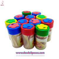 Paq. Con 12 Envases con palillos de Madera 