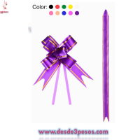 Paq con 10pz de MoÃ±o para Regalo en Material Celoseda con Holograma 75 x 5 cm 