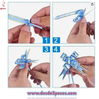 Paq con 10pz de MoÃ±o para Regalo en Material Celoseda con Holograma 75 x 5 cm 