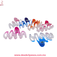 Paquete Con 12 Pinzas en forma de ZIG ZAG combinada en colores mate 11cm 4.5cm