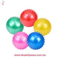 Paquete con 10 Pelotas de Hule y Picos en colores 19 cm. Diametro 