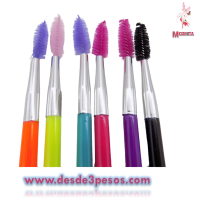 Paquete con 12 Aplicadores DUO Cepillo y Pincel 18cm en color negro