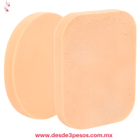 Paquete con 12 Bolsas con 2 Esponjas Faciales Para Maquillaje 5.5 x 6 cm AA-1007