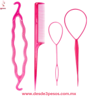 Paquete con 12 Bolsas con 4 pzas de Peina Facil  en 6 colores 