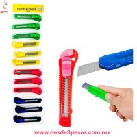 Paquete con 12 CUTTER GRANDE 14 x 2.5 cm en varios colores