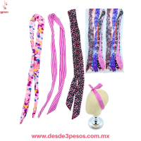 Paquete con 12 DIADEMA DE ALAMBRE cubierta de Tela Estampada en varios modelos 75 cm