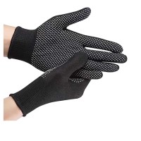 Paquete con 12 Guante de Tela  Antiderrapante Gris/Negro Ajustable 