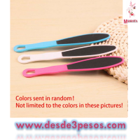 Paquete con 12 Lija Pie Doble Vista 22cm en varios colores 