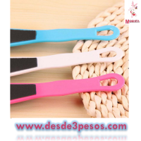 Paquete con 12 Lija Pie Doble Vista 22cm en varios colores 