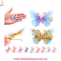 Paquete con 12 Piezas de Minipico de Garza decorado en Forma De Mariposa 