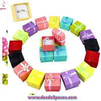 Paquete con 24 Cajas de Regalo Para Anillo en colores 5 x 4.5cm.