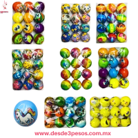 Pelota de Esponja con figuras animadas 6 cm diametro