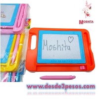 Pizarron Magnetico Chico con Pluma imantada, 4 colores, Medidas 20 X 13.5 cms.