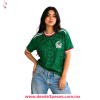 Playera de la Seleccion Mexicana Cuello Redondo talla Grande 
