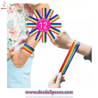 Pulsera Enrollable Arcoiris 22 x3 cm. 
