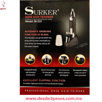 Rasuradora Recargable para Pelo y Barba con Cabezales intercambiables, Marca Surker Mod. SK-215