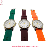 Reloj Casio Analógico Unisex, Correa de Silicona de Colores, Caja de 38mm REF:902052