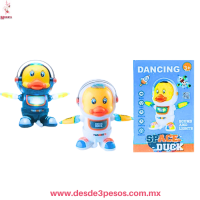 Robot Bailarin en forma de Pato Espacial con luces intermitentes y efectos de sonido musical 