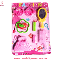 Set de Belleza y Accesorios de Juguete 7 pza. de plastico 30 x 22 cm. 