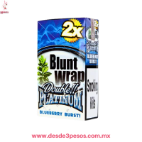 Sobre con 2 envolturas sabor MORA AZUL  (BLUEBERRY ) para cigarros, Double Platinum