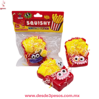 Squishy Patatas Fritas Juguete Antiestrés, Con Carita 12 X 9 cm