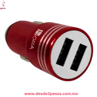 Turbo Cargador AutomÃ³vil 2.1a Carga Rapida Doble Usb 6 x 2cm, Marca 1hora GAR108