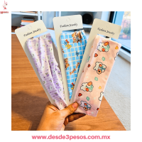 Valerina Elastica con estampado Infantil en varios modelos 20 x 7.5 cm FD25-91