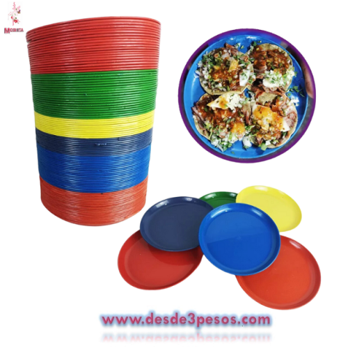 Plato Taquero. en colores 20 cm Diametro