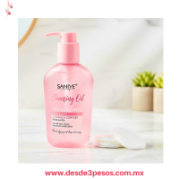 AGUA MICELAR SANIYE con aroma a rosas para limpiar desmaquillar y tonificar la piel 140 ML. R2019 14 X 7.5 cm. 