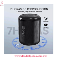 Altavoz PortÃ¡til InalÃ¡mbrico  Con Luz Led, 1HORA, BaterÃ­a 1500mAh, Â¡7 Horas de MÃºsica sin Parar!  BOC062