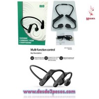 Auriculares Bluetooth de conducción ósea, audífonos inalámbricos con micrófono, auriculares deportivos