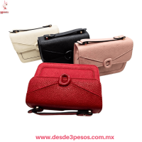 Bolsa Vinil en colores con Correa 2 diviciones y broche 21 x 15 cm. LD-08-2609