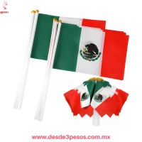 Bolsa con 12 Banderas De México con Palo De Plástico 22 x 29 cm. RS25L-9 Bolsa con 12 Banderas De México con Palo De Plástico 22 x 29 cm. RS25L-9