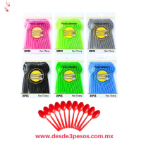 Bolsa con 20 Cucharas Plásticas Desechables 10 Tonos 16 cm. Largo X-752-1